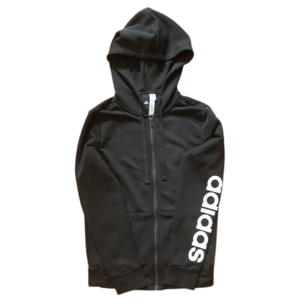 ADIDAS I AM SPORT Authentic Hoodie Sweatshirt Jacket Black Zipper MED